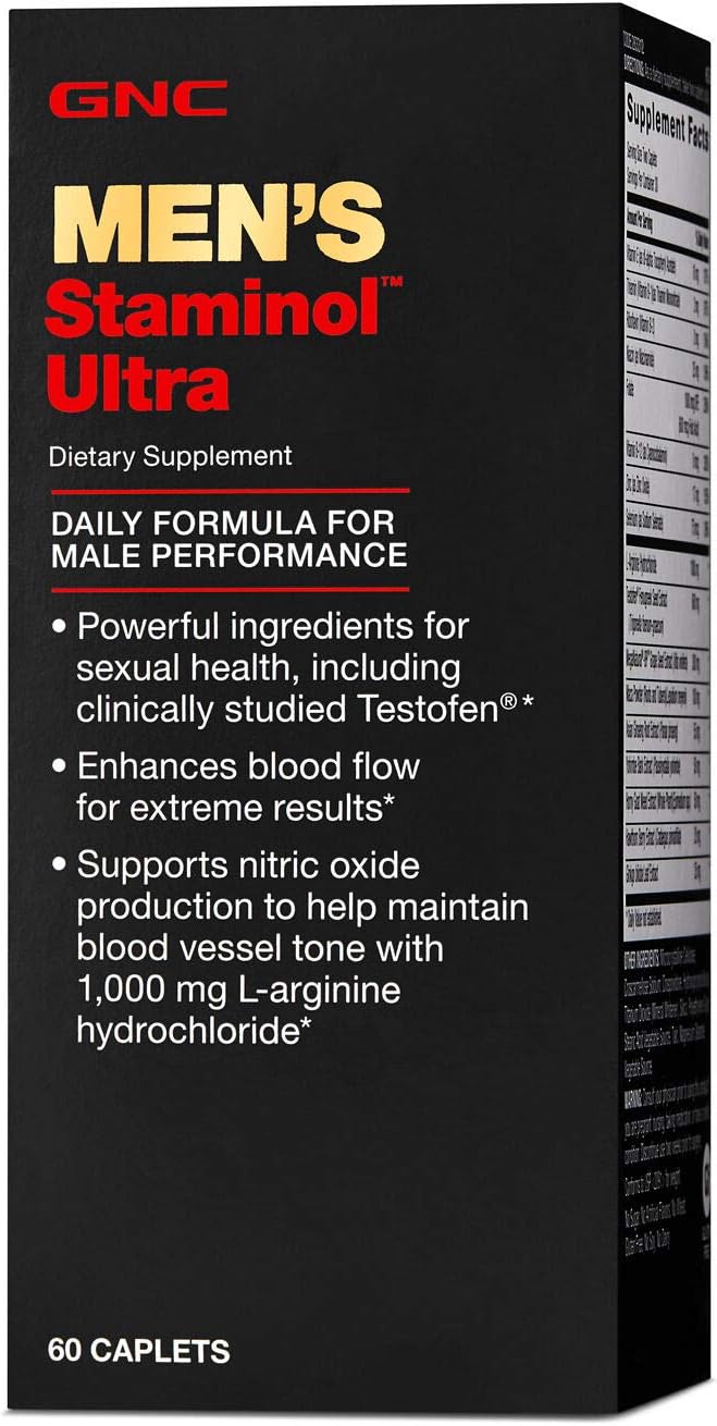 GNC Men's Staminol Ultra, 60 Capsules to Support Sexual Health and Vitality