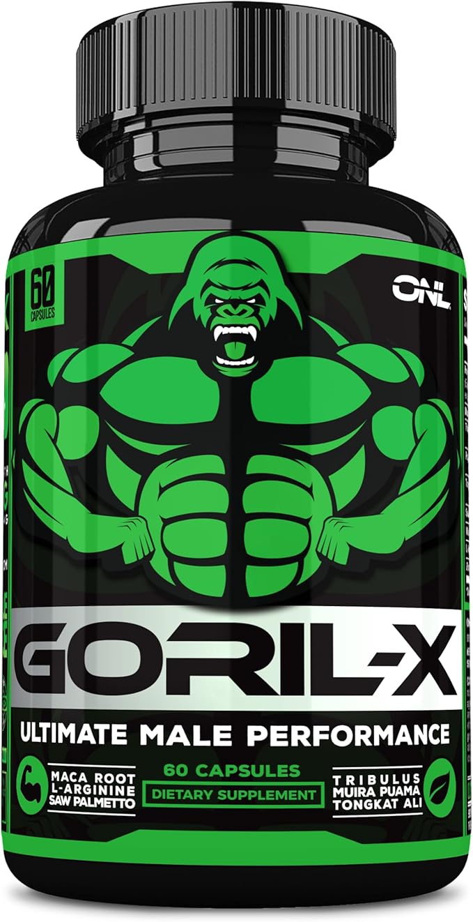 GORIL-X Testosterone Booster for Men - Workout Testosterone Supplement - Increases Size, Strength & Energy