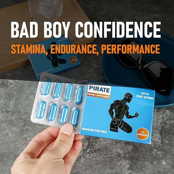 Pirate Men's Supplement - Fast Action Herbal Endurance &amp; Energy Booster