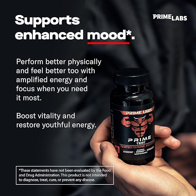 Prime Labs - Testosterone Booster for Men - Natural Endurance, Endurance & Stamina Enhancer - 60 Capsules