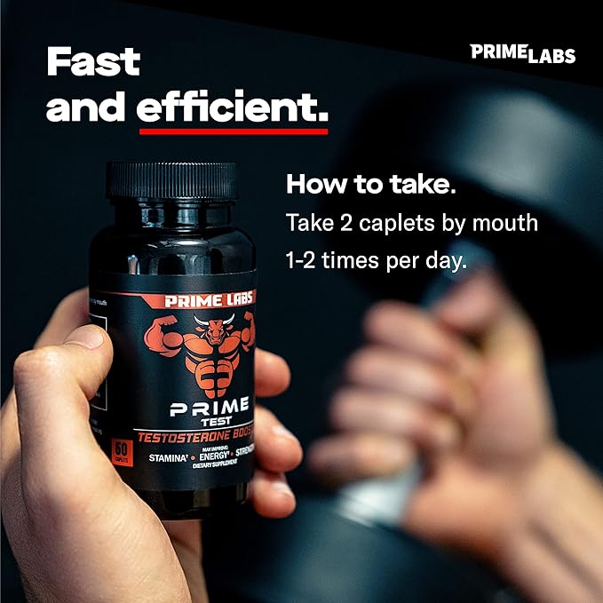 Prime Labs - Testosterone Booster for Men - Natural Endurance, Endurance & Stamina Enhancer - 60 Capsules