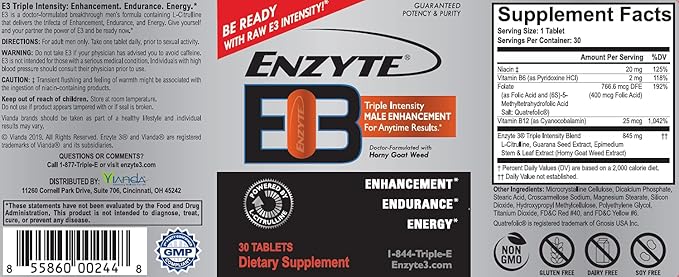 Enzyte3® Natural Male Enhancement Supplement